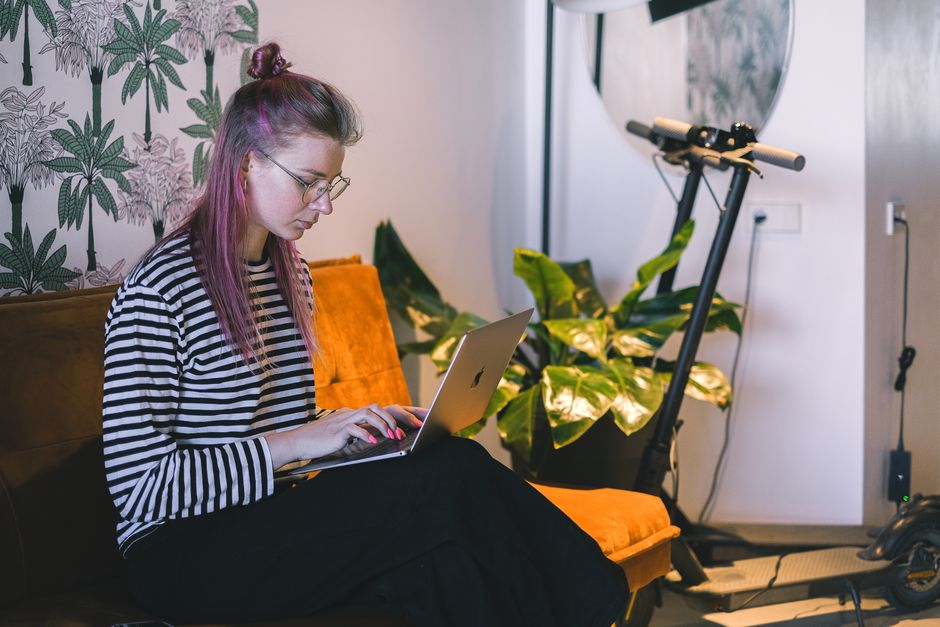 Thuiswerken met laptop