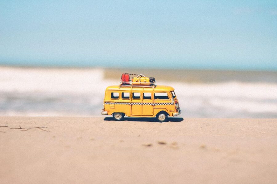 Tijdens een weekendtrip met een koffer
